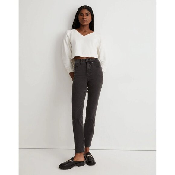 Madewell Stovepipe Banberry raw hem skinny stretch denim jeans pants - Picture 12 of 12